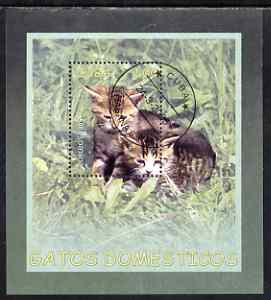 Cuba 2005 Domestic Cats perf m/sheet fine cto used, stamps on , stamps on  stamps on cats