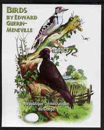 Congo 2005 Birds by Guerin-Meneville (Woodpeckers) imperf m/sheet unmounted mint, stamps on , stamps on  stamps on birds, stamps on  stamps on woodpeckers