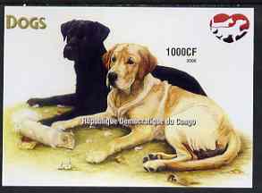 Congo 2005 Dogs (Retrievers) imperf m/sheet unmounted mint, stamps on , stamps on  stamps on dogs, stamps on  stamps on retrievers