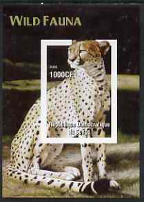 Congo 2005 Wild Fauna (Cheetah) imperf m/sheet unmounted mint, stamps on , stamps on  stamps on cats, stamps on  stamps on cheetahs