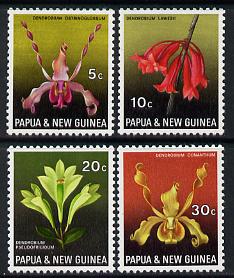 Papua New Guinea 1969 Fauna Conservation (Orchids) set of 4, SG 159-62 unmounted mint, stamps on , stamps on  stamps on flowers     orchids