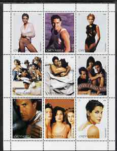 Chuvashia Republic 1999 Movie Stars perf sheetlet containing 9 values unmounted mint, stamps on , stamps on  stamps on personalities, stamps on  stamps on entertainments, stamps on  stamps on films, stamps on  stamps on cinema, stamps on  stamps on movies, stamps on  stamps on women