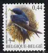 Belgium 2002-09 Birds #5 House Martin 0.44 Euro unmounted mint, SG 3701a, stamps on birds, stamps on 