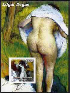 Congo 2003 Nude Paintings by Edgar Degas imperf m/sheet unmounted mint