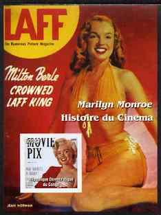 Congo 2003 History of the Cinema - Marilyn Monroe #3 imperf m/sheet (Laff Magazine) unmounted mint, stamps on films, stamps on cinema, stamps on entertainments, stamps on music, stamps on personalities, stamps on marilyn monroe