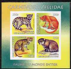 Benin 2003 World Fauna #03 - Mountain Cats imperf sheetlet containing 4 values unmounted mint, stamps on , stamps on  stamps on animals, stamps on  stamps on cats, stamps on  stamps on 