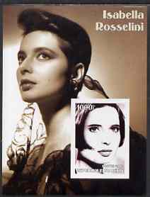 Benin 2002 Isabella Rossellini imperf s/sheet #01 unmounted mint, stamps on , stamps on  stamps on personalities, stamps on  stamps on films, stamps on  stamps on entertainments, stamps on  stamps on cinema