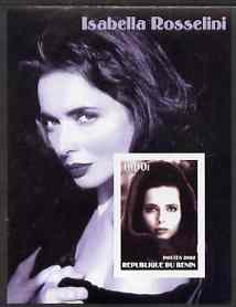 Benin 2002 Isabella Rossellini imperf s/sheet #02 unmounted mint, stamps on personalities, stamps on films, stamps on entertainments, stamps on cinema