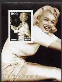 Benin 2002 Marilyn Monroe #4 imperf s/sheet containing single value unmounted mint, stamps on personalities, stamps on music, stamps on entertainments, stamps on women, stamps on films, stamps on marilyn monroe, stamps on cinema