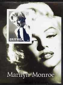 Eritrea 2001 Marilyn Monroe imperf m/sheet #1 unmounted mint, stamps on marilyn monroe, stamps on films, stamps on cinema, stamps on entertainments, stamps on women