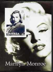 Eritrea 2001 Marilyn Monroe imperf m/sheet #4 unmounted mint, stamps on marilyn monroe, stamps on films, stamps on cinema, stamps on entertainments, stamps on women