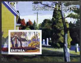 Eritrea 2001 Art of Edward Hopper #1 imperf s/sheet unmounted mint , stamps on arts, stamps on 