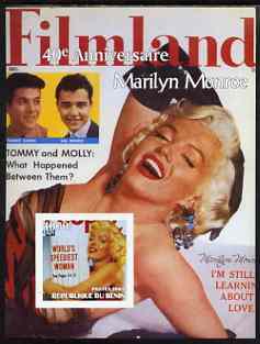 Benin 2003 40th Death Anniversary of Marilyn Monroe #03 - Filmland magazine imperf m/sheet unmounted mint, stamps on , stamps on  stamps on movies, stamps on  stamps on films, stamps on  stamps on cinema, stamps on  stamps on women, stamps on  stamps on marilyn monroe, stamps on  stamps on 