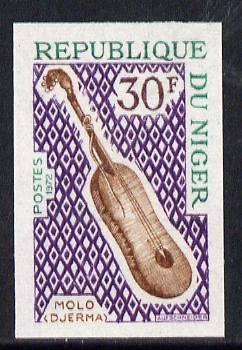 Niger Republic 1971 Molo (Djerma) Musical Instruments 30f imperf unmounted mint (as SG 402)*, stamps on music, stamps on musical instruments