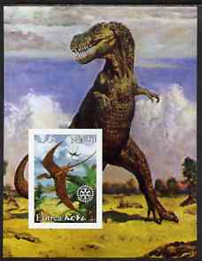 Eritrea 2003 Dinosaurs imperf m/sheet with Rotary Logo unmounted mint, stamps on , stamps on  stamps on dinosaurs, stamps on  stamps on rotary