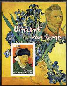 Benin 2003 Vincent Van Gogh imperf souvenir sheet unmounted mint, stamps on arts, stamps on van gogh