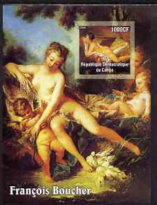 Congo 2005 Nude Paintings by F Boucher imperf s/sheet unmounted mint, stamps on arts, stamps on nudes, stamps on boucher