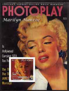 Somalia 2003 Marilyn Monroe imperf m/sheet (Photoplay Cover) unmounted mint, stamps on films, stamps on cinema, stamps on entertainments, stamps on music, stamps on personalities, stamps on marilyn monroe