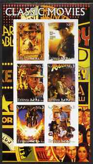 Eritrea 2003 Classic Movie (Posters) #1 imperf sheetlet containing set of 6 values unmounted mint, stamps on films, stamps on entertainments, stamps on cinema, stamps on 