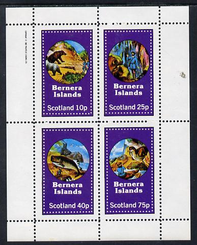 Bernera 1982 Fairy Tales (Adventures on the High Seas) perf sheetlet containing set of 4 values unmounted mint, stamps on , stamps on  stamps on fairy tales, stamps on  stamps on literature, stamps on  stamps on children, stamps on  stamps on bears, stamps on  stamps on whales, stamps on  stamps on caves