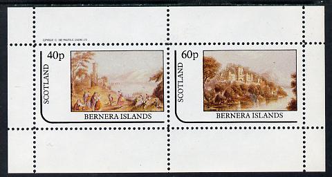 Bernera 1982 Pastoral Views perf sheetlet containing set of 2 values unmounted mint, stamps on tourism