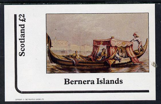 Bernera 1982 Pastoral Views imperf deluxe sheet (Â£2 value) unmounted mint, stamps on tourism