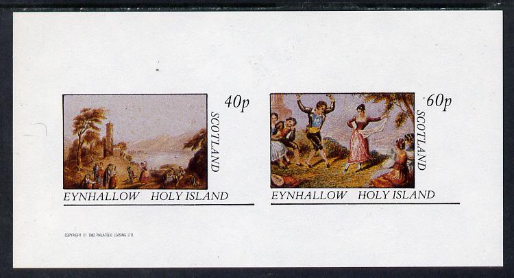 Eynhallow 1982 Country Life imperf sheetlet containing set of 2 values unmounted mint, stamps on , stamps on  stamps on dancing