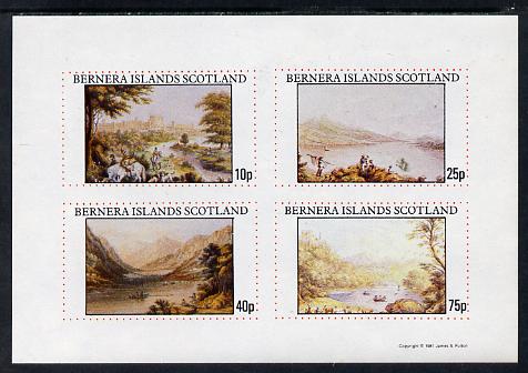 Bernera 1981 Paintings of Pastoral Views perf sheetlet containing set of 4 values unmounted mint, stamps on , stamps on  stamps on arts