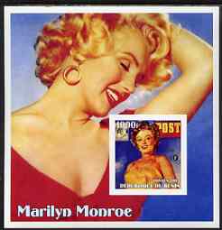 Benin 2003 Marilyn Monroe #6 perf m/sheet (Cover of Post) unmounted mint, stamps on movies, stamps on films, stamps on cinema, stamps on women, stamps on marilyn monroe, stamps on 