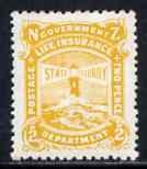 New Zealand 1944-47 Life Insurance 2d yellow (Lighthouse) unmounted mint, SG L39, stamps on , stamps on  stamps on , stamps on  stamps on  kg6 , stamps on  stamps on lighthouses