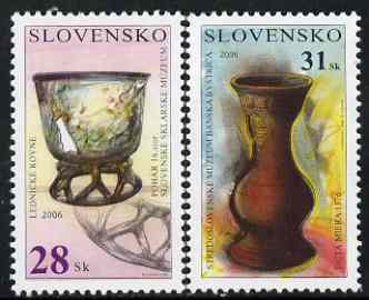 Slovakia 2006 Vases perf set of 2 unmounted mint, stamps on , stamps on  stamps on pottery, stamps on  stamps on ceramics