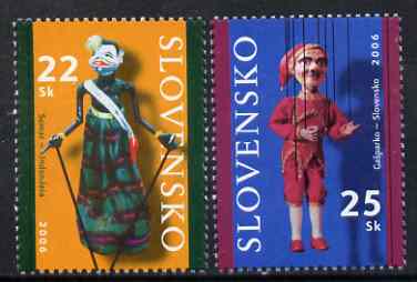 Slovakia 2006 Puppets perf set of 2 unmounted mint, stamps on , stamps on  stamps on puppets, stamps on  stamps on theatre