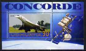 Udmurtia Republic 2006 Concorde & Space perf m/sheet #1 unmounted mint, stamps on aviation, stamps on concorde, stamps on space