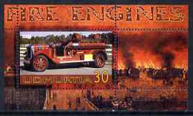 Udmurtia Republic 2006 Fire Engines perf m/sheet #1 unmounted mint, stamps on fire