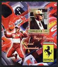Liberia 2006 Enzo Ferrari #1 perf m/sheet cto used, stamps on cars, stamps on ferrari, stamps on formula 1, stamps on  f1 , stamps on personalities