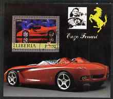 Liberia 2006 Enzo Ferrari #2 perf m/sheet cto used, stamps on cars, stamps on ferrari, stamps on 