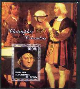 Benin 2006 Christopher Columbus #2 perf m/sheet cto used, stamps on , stamps on  stamps on personalities, stamps on  stamps on columbus, stamps on  stamps on explorers