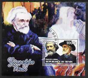 Benin 2006 Giuseppe Verdi #1 perf m/sheet cto used, stamps on , stamps on  stamps on personalities, stamps on  stamps on music, stamps on  stamps on verdi, stamps on  stamps on composers