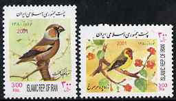 Iran 2001 New Year Festival - Birds perf set of 2 unmounted mint, SG 3044-45, stamps on , stamps on  stamps on birds