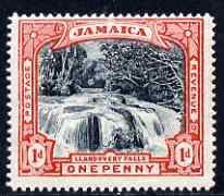 Jamaica 1900-01 Llandovery Falls 1d black & red unmounted mint, SG32, stamps on , stamps on  stamps on waterfalls