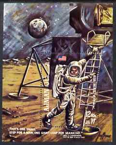 Ajman 1969 First Man on the Moon (3) perf m/sheet unmounted mint, Mi BL152A, stamps on , stamps on  stamps on space