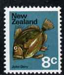 New Zealand 1973-76 John Dory Fish 8c (from no wmk def set) unmounted mint, SG 1015, stamps on fish