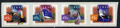 Australia 1997 Wetlands Birds perf set of 4 self-adhesives unmounted mint, SG 1681-84, stamps on birds, stamps on self adhesive