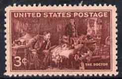 United States 1947 Medical Profession 3c unmounted mint, SG 946, stamps on , stamps on  stamps on medical, stamps on  stamps on arts, stamps on  stamps on doctors