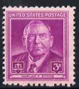 United States 1948 Honouring Chief Justice Harlan Fiske Stone 3c unmounted mint, SG 962, stamps on , stamps on  stamps on personalities, stamps on  stamps on legal, stamps on  stamps on justice, stamps on  stamps on  law , stamps on  stamps on 