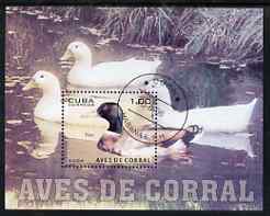 Cuba 2006 Domesticated Fowl - Ducks perf m/sheet fine cto used, SG MS 4954, stamps on birds, stamps on ducks