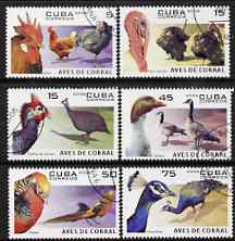 Cuba 2006 Domesticated Fowl perf set of 6 fine cto used, SG4948-53, stamps on , stamps on  stamps on birds, stamps on  stamps on poultry, stamps on  stamps on fowl, stamps on  stamps on chickens, stamps on  stamps on parrots