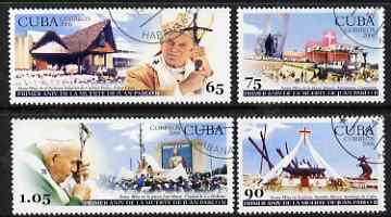 Cuba 2006 Pope John Paul II perf set of 4 fine cto used SG 4925-28, stamps on popes, stamps on personalities, stamps on religion, stamps on pope