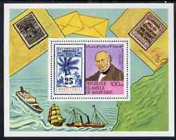 Mauritania 1979 Rowland Hill Centenary (Ships) perf m/sheet unmounted mint, SG MS618, stamps on ships, stamps on rowland hill, stamps on postal, stamps on stamp on stamp, stamps on stamponstamp