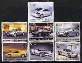 Udmurtia Republic 2001 Sports Cars perf set of 7 values complete unmounted mint, stamps on , stamps on  stamps on cars, stamps on  stamps on  bmw , stamps on  stamps on ferrari, stamps on  stamps on lotus